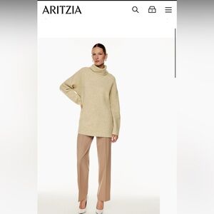Aritzia Babaton Lancombe Turtleneck Size XS Heather Bone